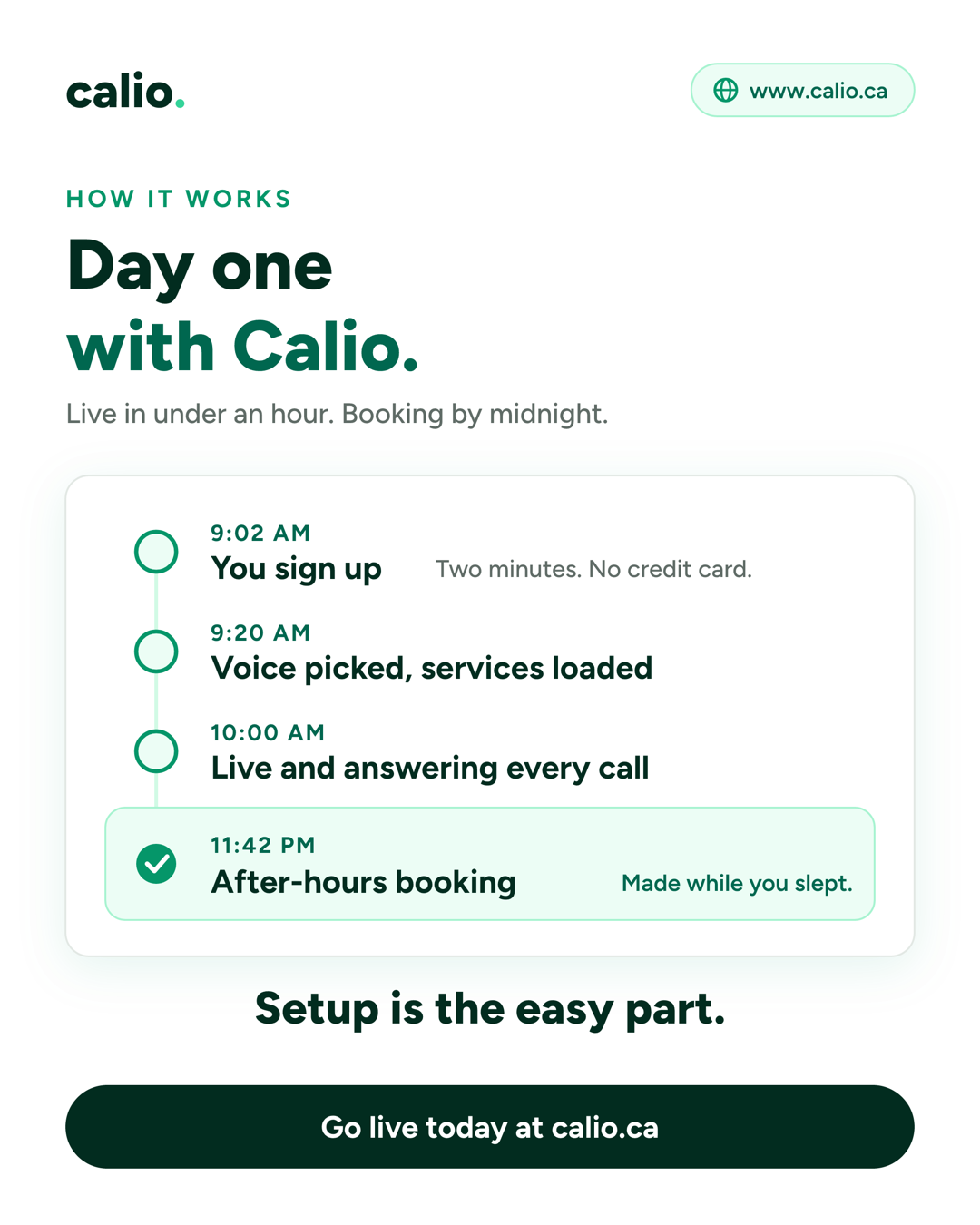 Calio - AI Receptionists for Canadian Small Businesses